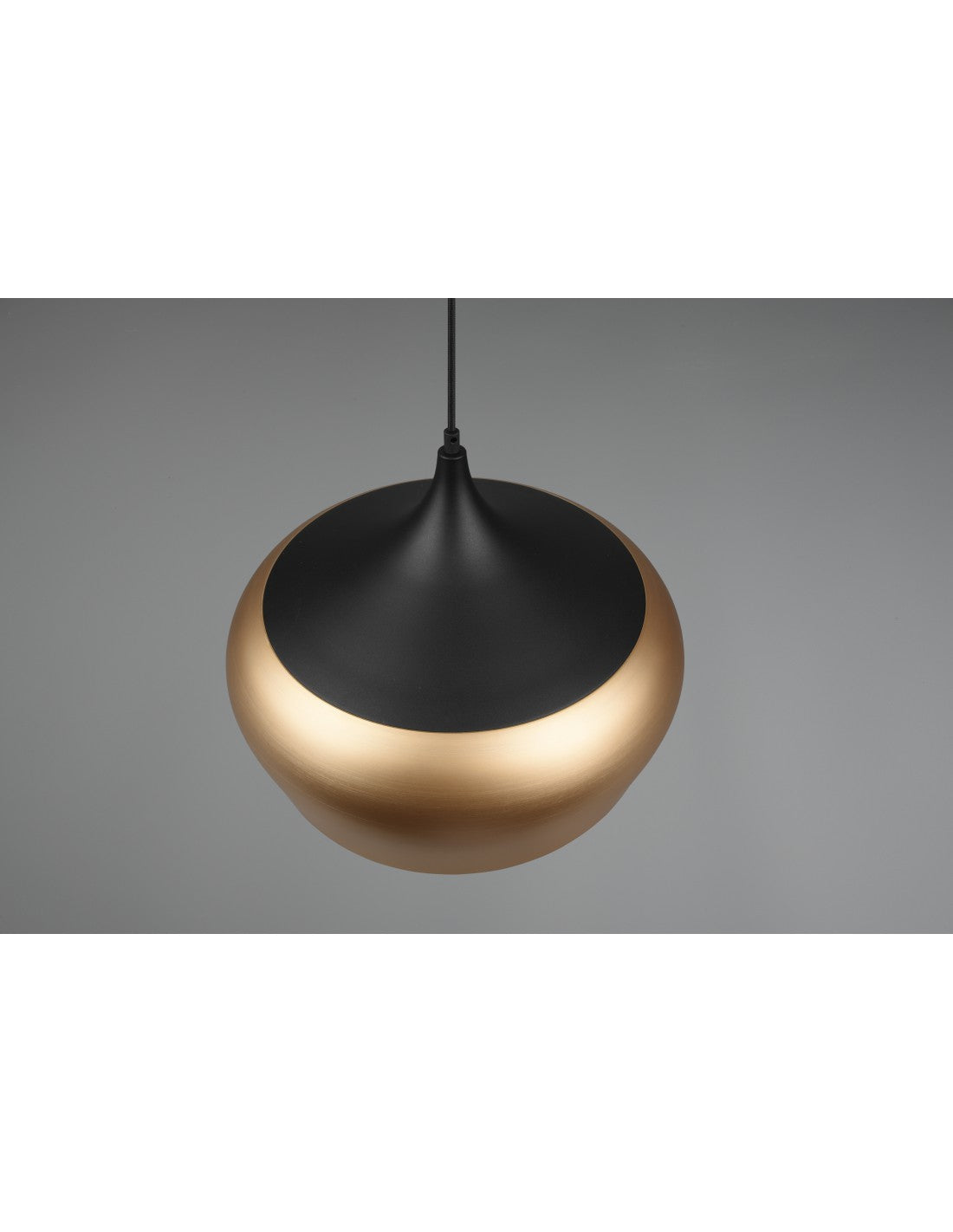 Lámpara de cocina con suspensión grande, iluminación Chiron Trio de latón