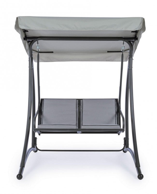 Columpio biplaza acero Antracita GRELY 145x120x h185 cm