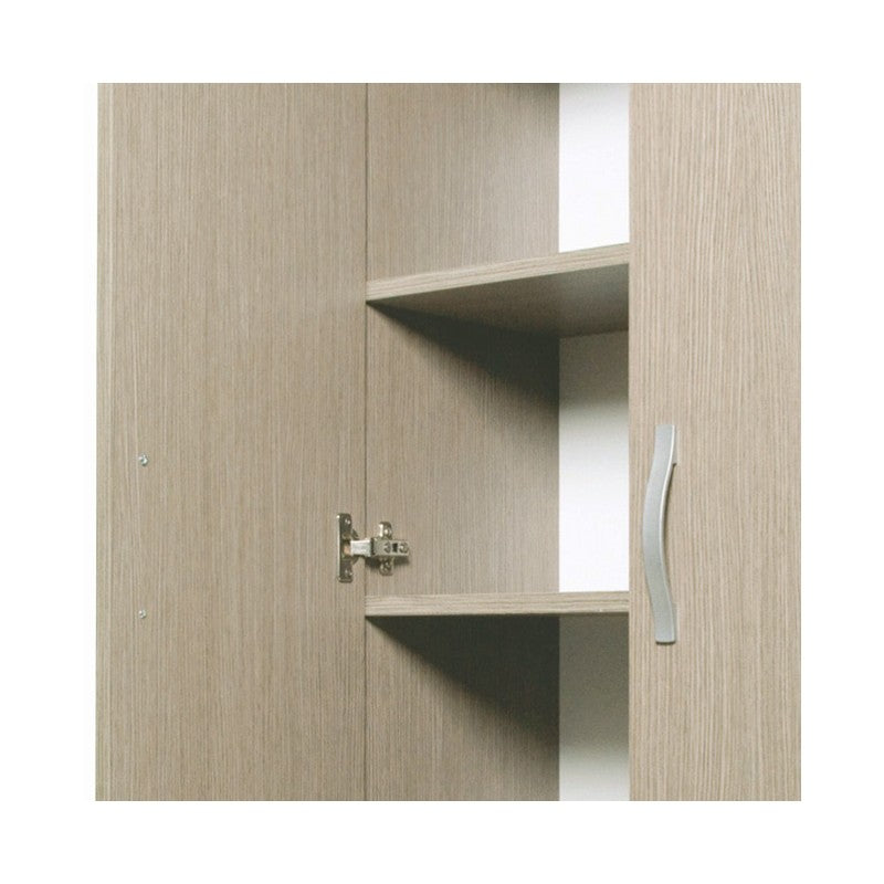 Zapatero multiusos Olmo en madera de melamina 2 puertas h130x71x38 cm