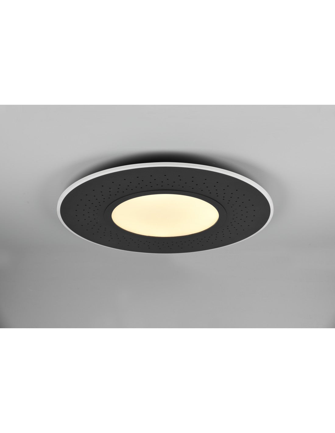 Lámpara de techo moderna grande Verus Black Led Dimmer 70w Trio Lighting