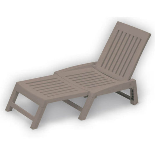 Tumbona de resina Orfeo gris tórtola