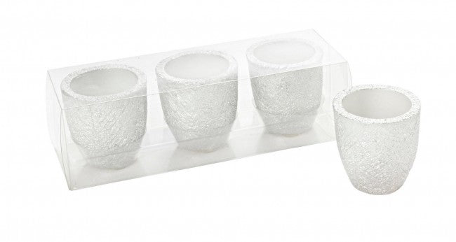 Paquete de 9 portavelas plateados de 3 farolillos