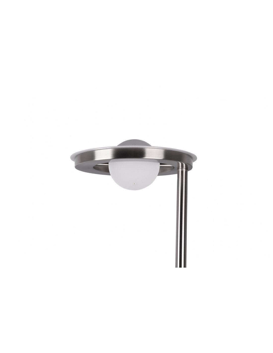Barrie Nichel Trio Lighting Lámpara de pie con atenuador LED y punto de lectura