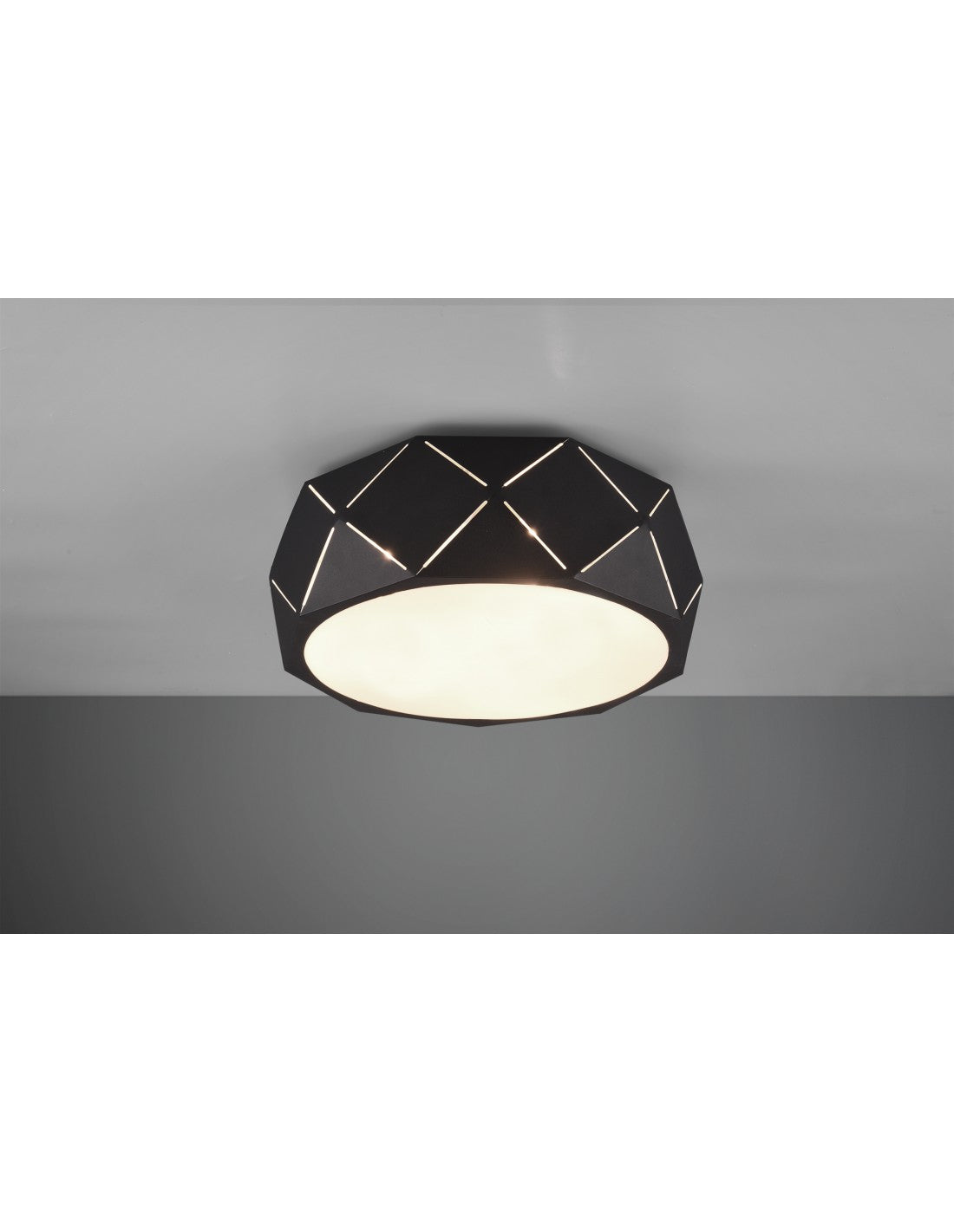 Lámpara de techo 3xE27 Zandor Negro Ø40 cm Trio Lighting