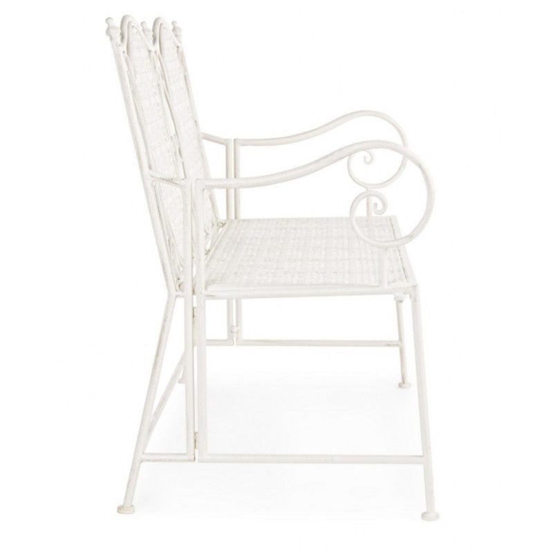 Banco plegable de acero de dos plazas Bianca EMILY 115x60x h92 cm