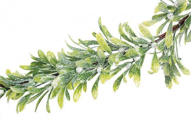 3x Boa Tux Bayas de Muérdago Blanco Al. 180 cm