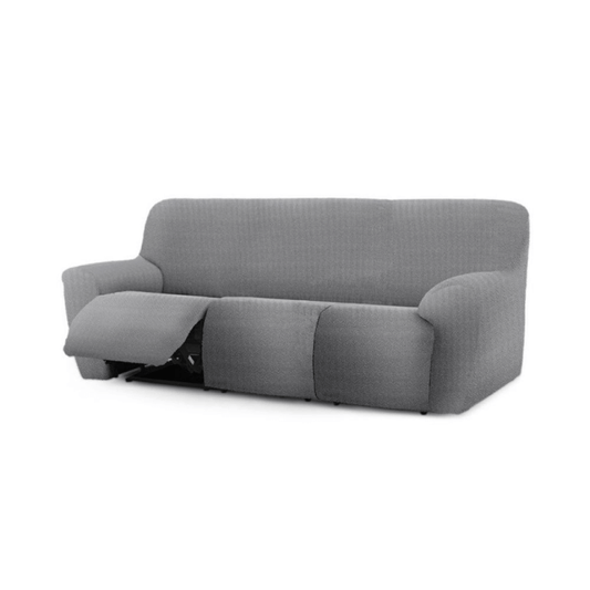 Funda sofá reclinable Jaz 3 plazas gris 200-260