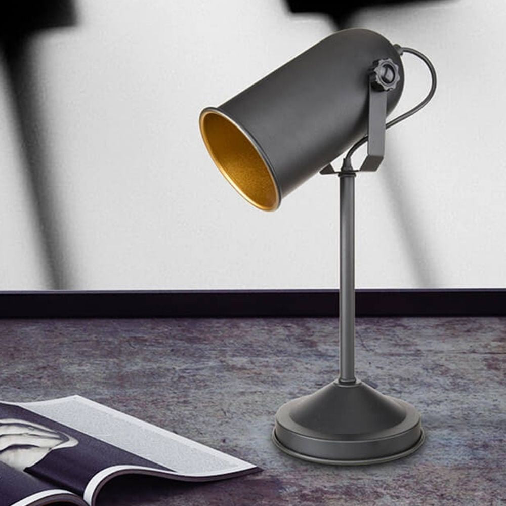 Lámpara de mesa direccional Tokyo MDL3636 de metal negro