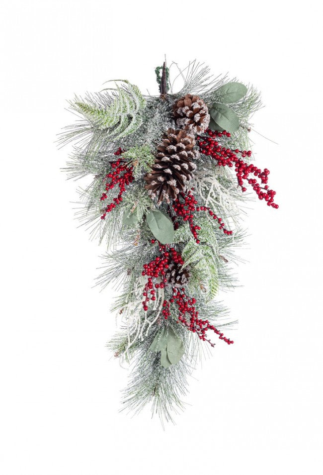 4x Decoración. Gota roja de bayas de cereza