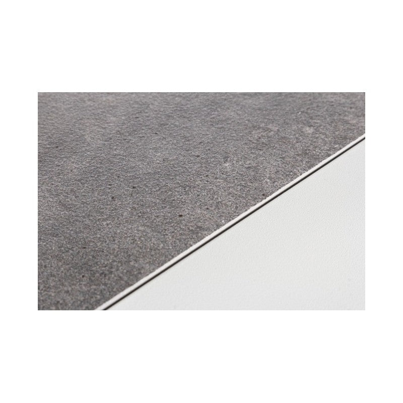 KLEDI LUNAR Mesa de centro exterior aluminio blanco 120x70x h43 cm