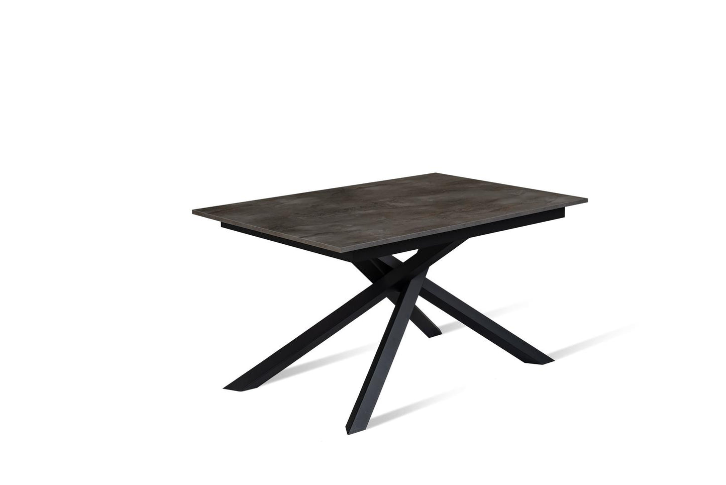 Mesa extensible hormigón gris - negro 90 cm x 140- 190 cm Alt. 76 cm