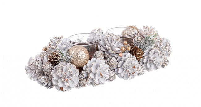 6x Portavelas 2P Chrissy Rett Blanco