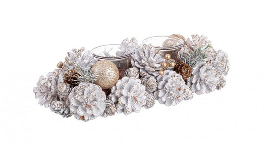 6x Portavelas 2P Chrissy Rett Blanco