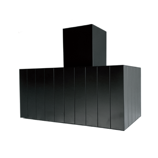 Campana extractora CUBE de acero inoxidable bruñido 80 cm