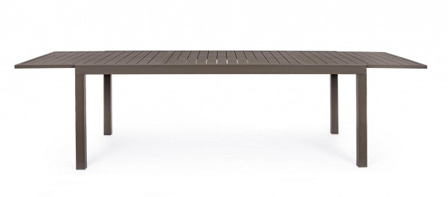 Mesa mueble jardín extensible aluminio Hide marrón 200-300 x 100 cm
