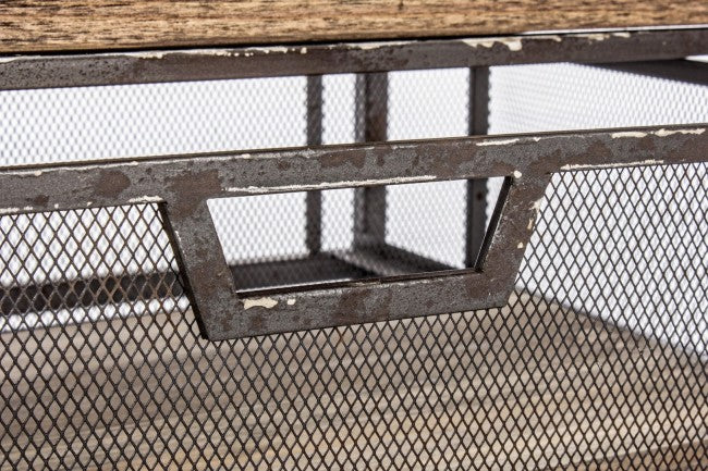 Cómoda OFFICINA en acero y madera 129,5h cm