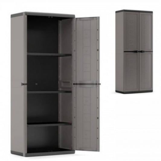Armario exterior de resina con estantes Jolly 68 x 39 x 166 h cm