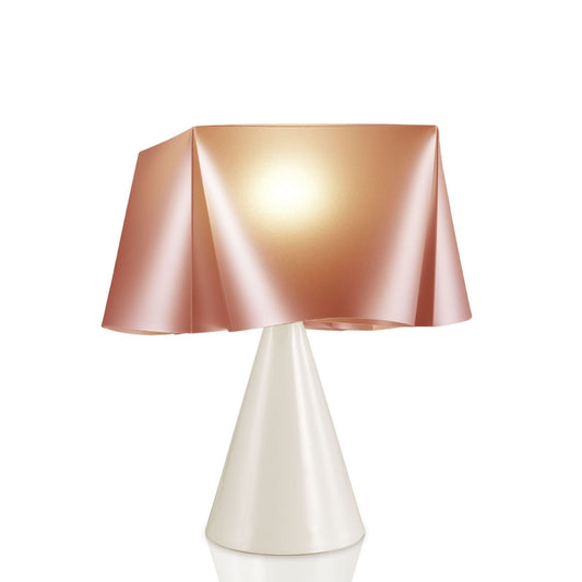 Lámpara de mesa cono cobre en plástico cm. 28x32h