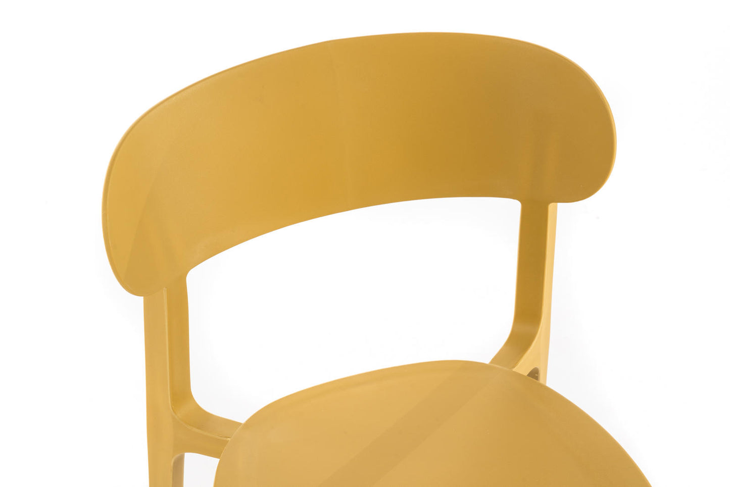 2x Silla polipropileno mostaza 48x52x77,5h cm