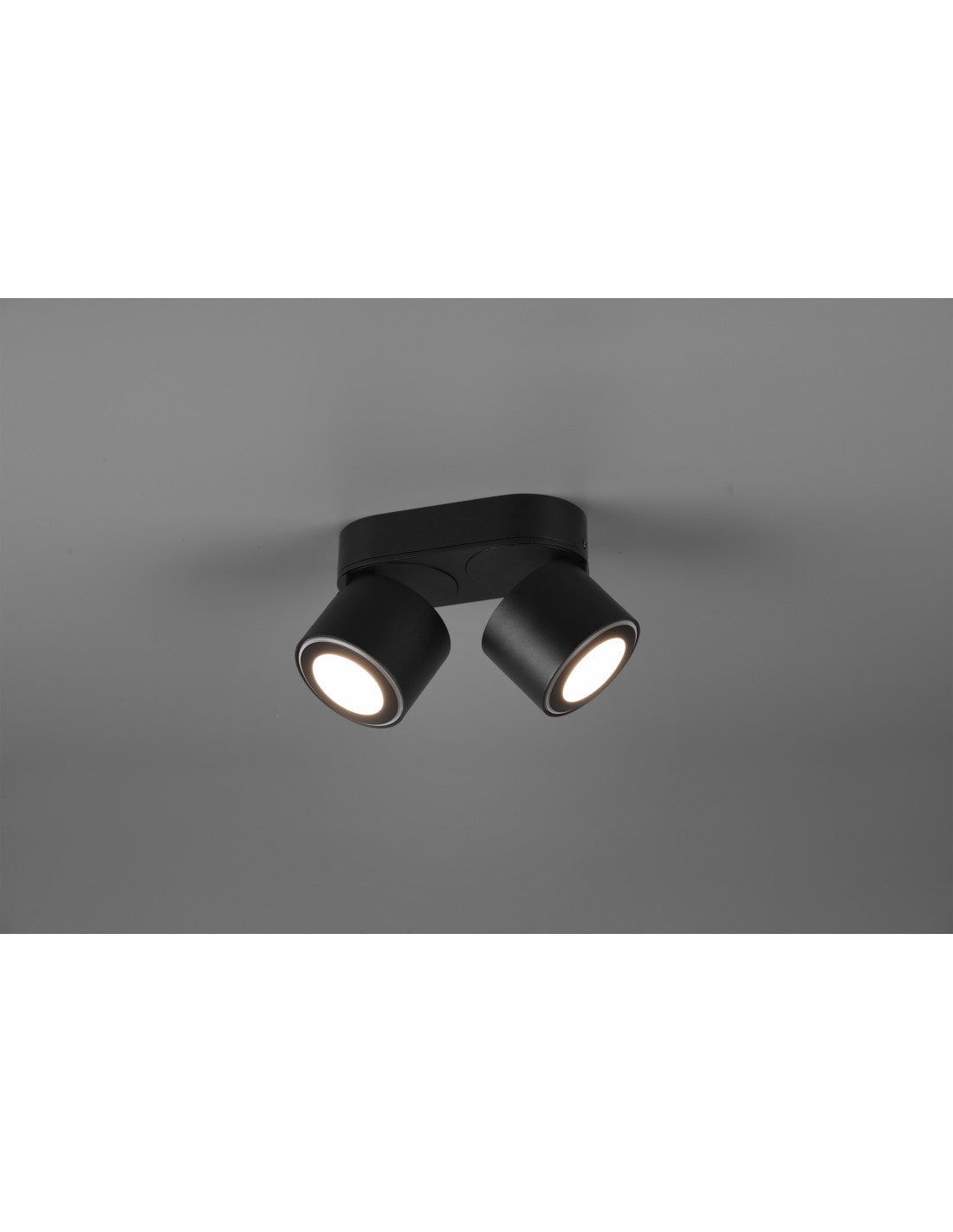 Lámpara de techo 2 focos LED de doble emisión L18 cm Taurus Black Trio Lighting