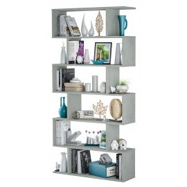 Librería mueble divisoria 80X25X192H cm CEMENTO