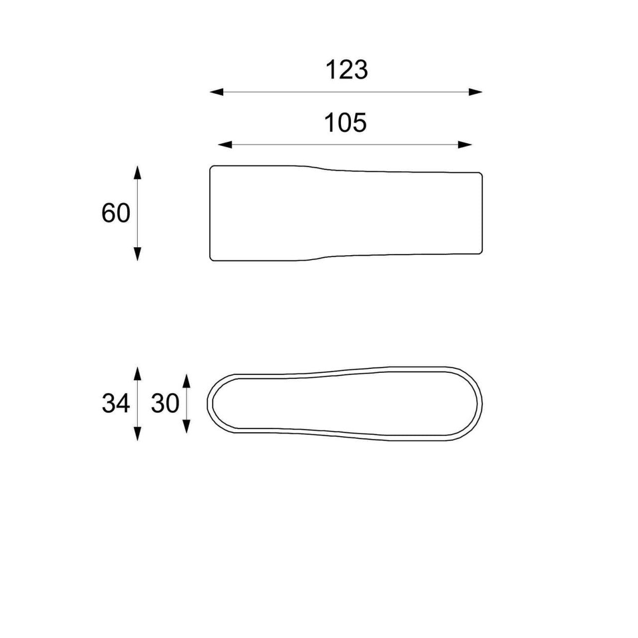 Mesa de centro moderna de piedra gris 123 x 60 xh 34 cm