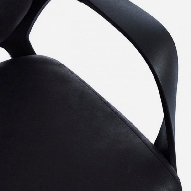 Sillón de oficina en tejido Damon con respaldo bajo negro