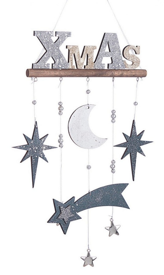 6x Colgante Darkness Navidad Antracita Escritura