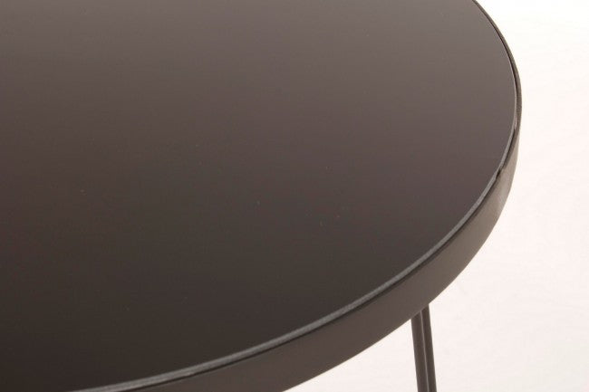 Mesa de centro estilo diseño de metal negro 50 cm