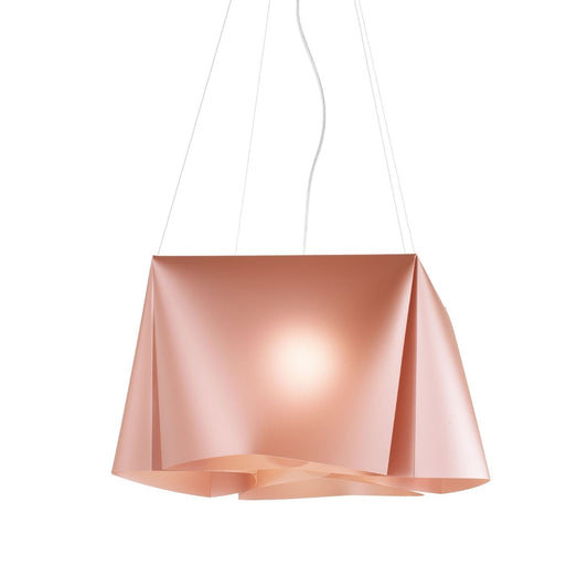 Suspensión 3 Luces Cobre en Metal Cromado Cm. 59 x 31h