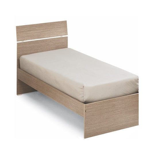 Cama individual para dormitorio color Olmo 200x85xH 98 cm