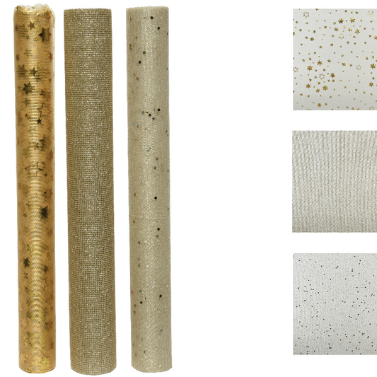Rollo de tela decorativa de poliéster con estampados surtidos L200xP35 cm
