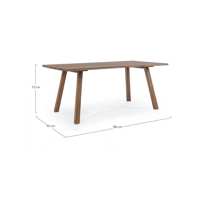 Mesa exterior de madera FSC GLASGOW 180x90x h75 cm