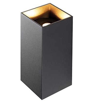 Aplique 6W+6W Led 3000K línea torre oro negro