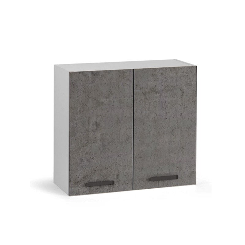 Mueble alto de cocina gris cemento con 2 puertas 80x32xH 72 cm
