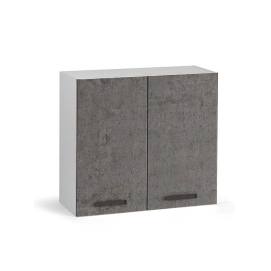 Mueble alto de cocina gris cemento con 2 puertas 80x32xH 72 cm