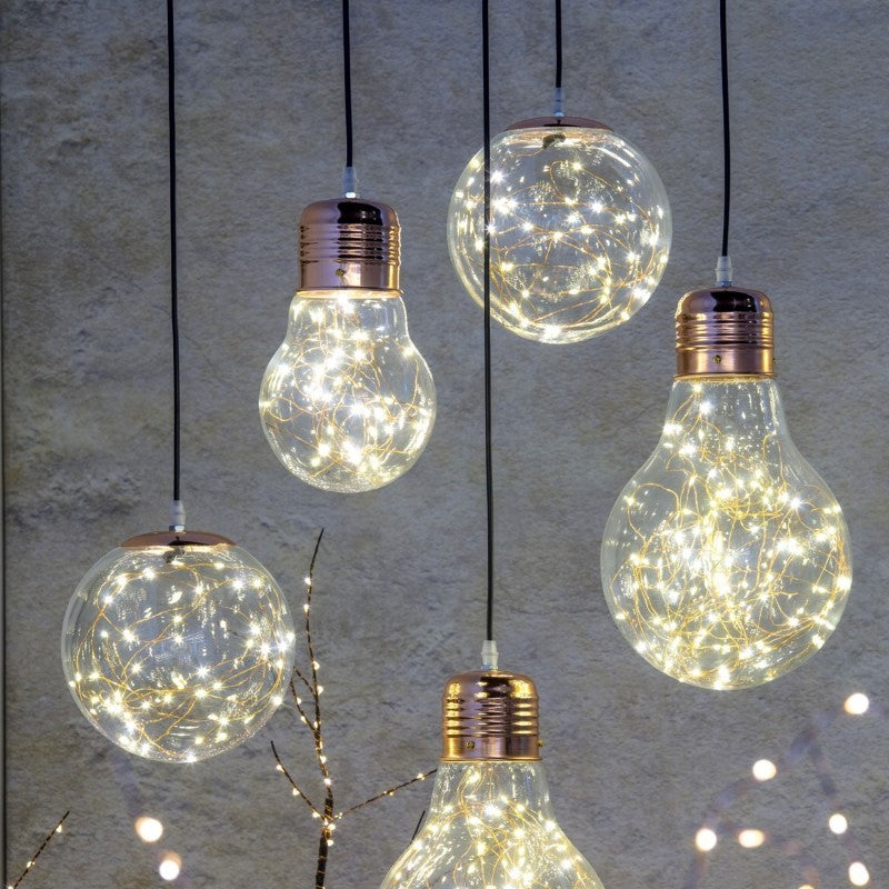 Bombilla Cobre 100 MicroLED H34cm