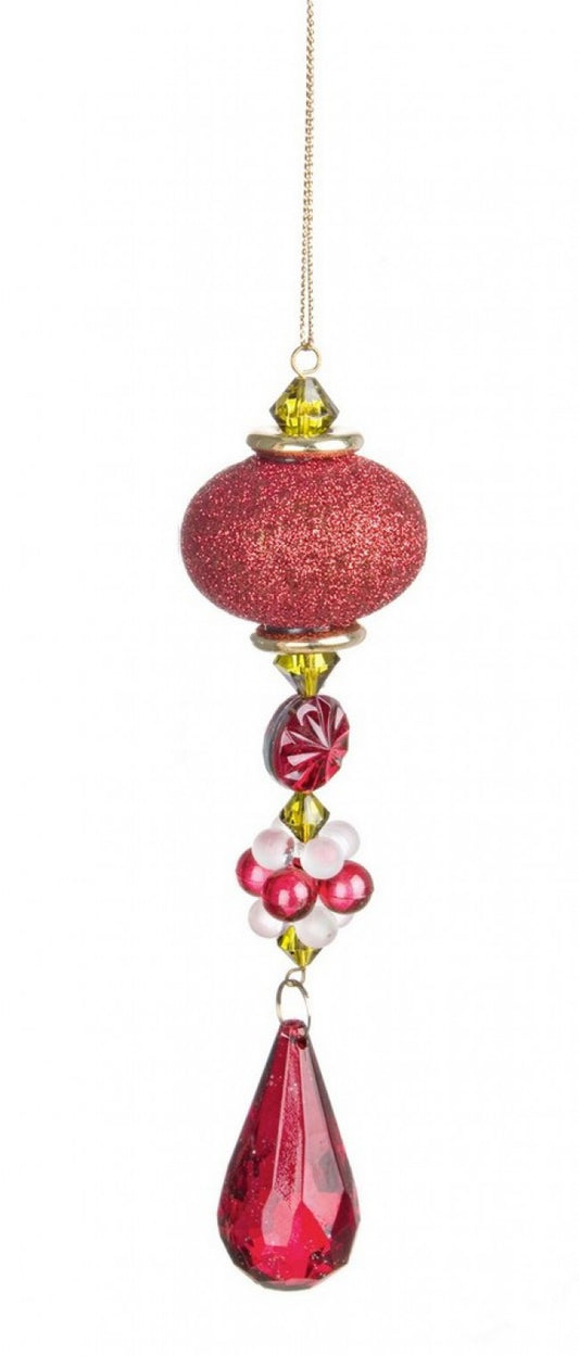 12x Colgante de perlas Sophie rojo