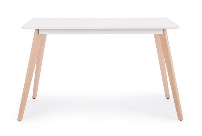 Mesa Michelangelo madera blanca 120 x 80 cm