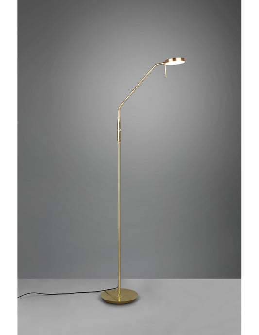 Lámpara de pie Monza de latón Led Touch Dimmer Trio Lighting