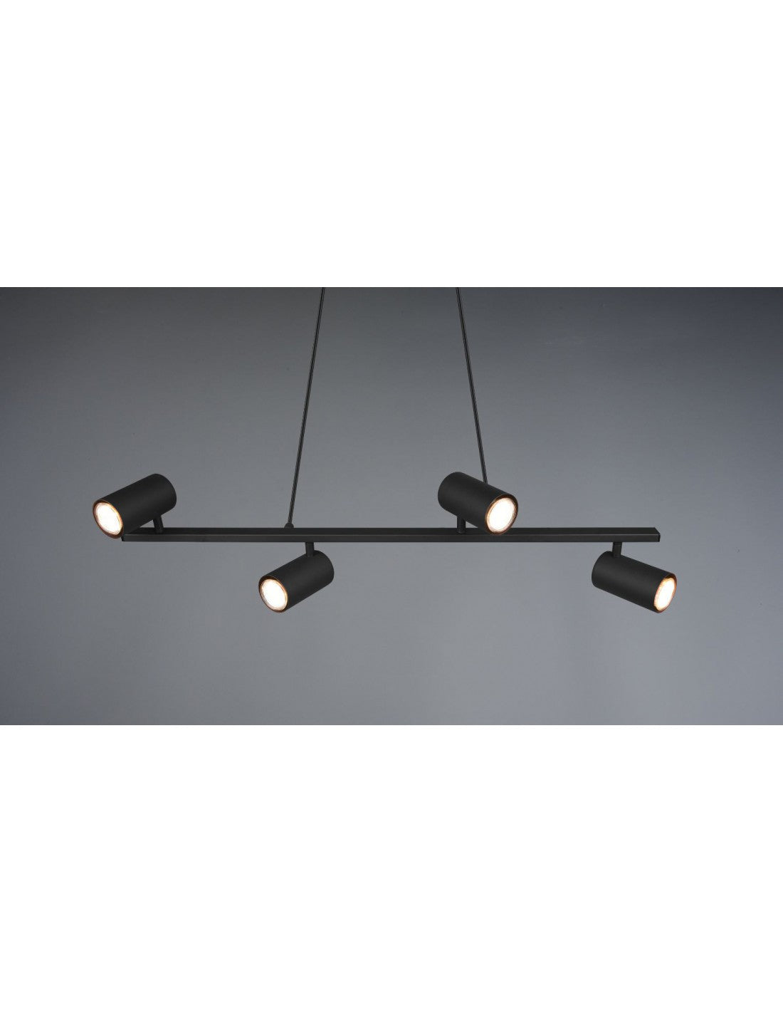 Suspensión Negra 4 Focos Orientables GU10 Marley Trio Lighting
