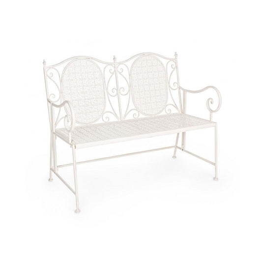 Banco plegable de acero de dos plazas Bianca EMILY 115x60x h92 cm