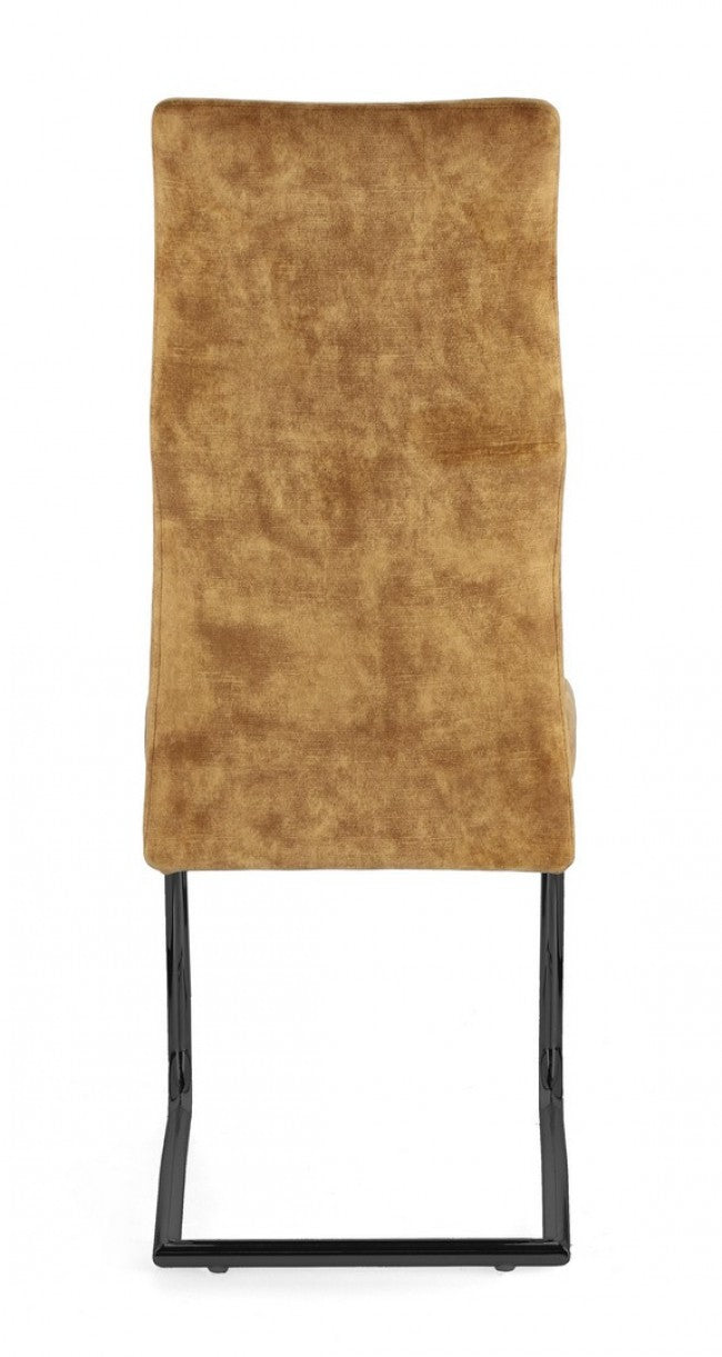 4x Sillas Thelma de terciopelo amarillo