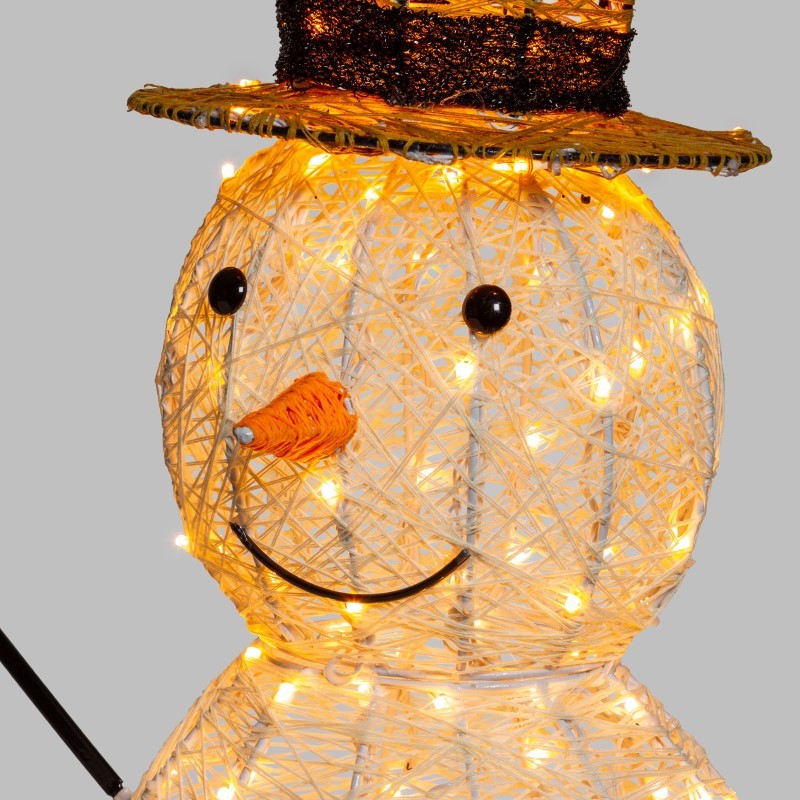 Muñeco de nieve LED 3D Al. 70 cm Serie 160 LED