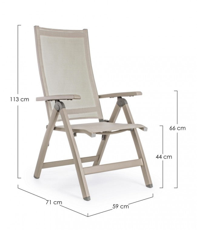 Tortora VICTOR sillón reclinable exterior 59x71x h113 cm