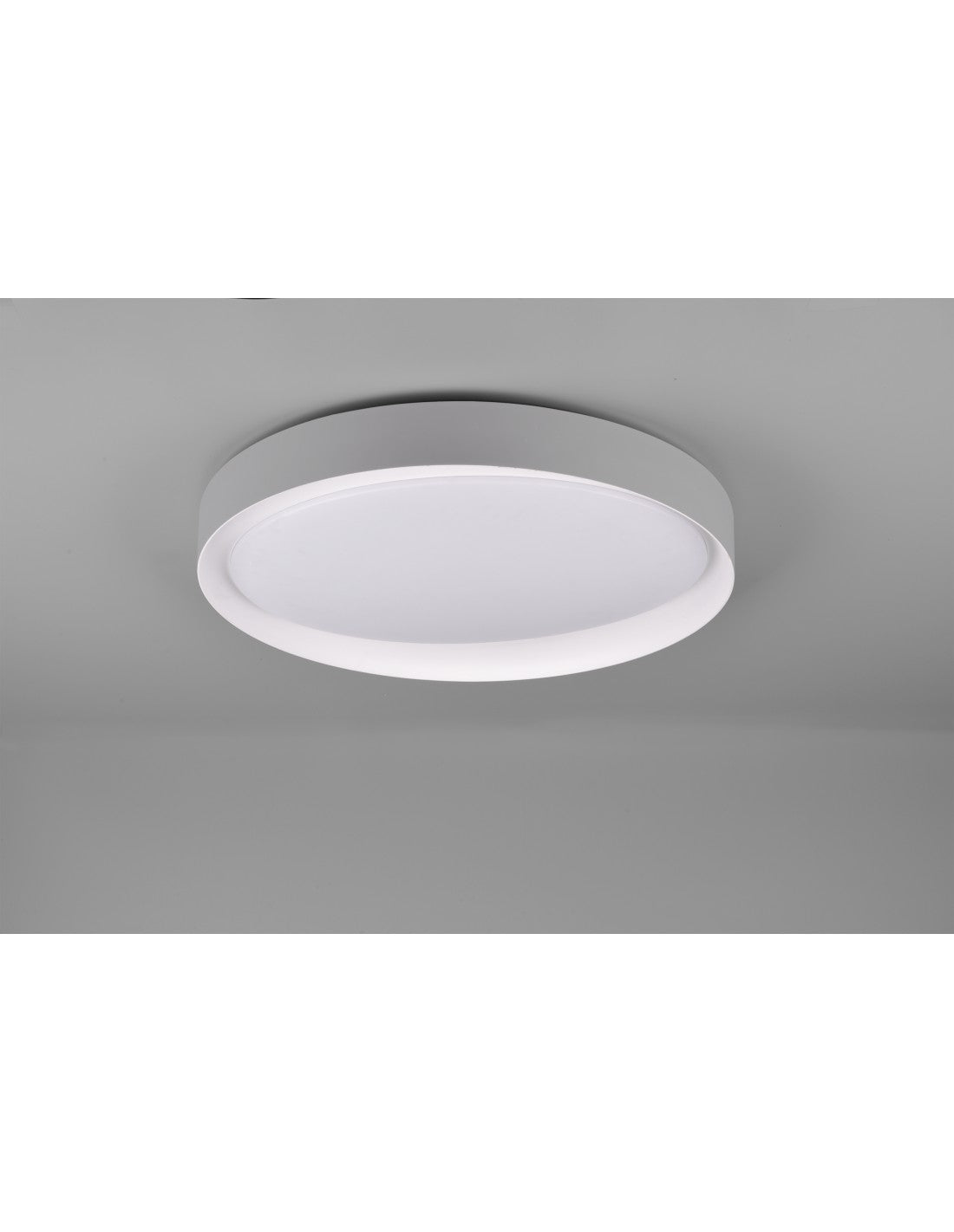 Lámpara de techo LED regulable Zeta Ø48 cm gris Trio Lighting
