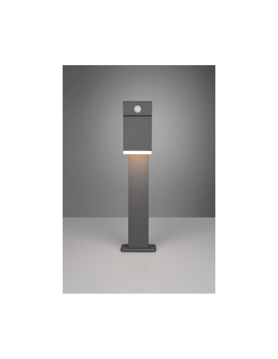 Bolardo de jardín LED ajustable antracita Avon IP54 con sensor de movimiento Trio Lighting