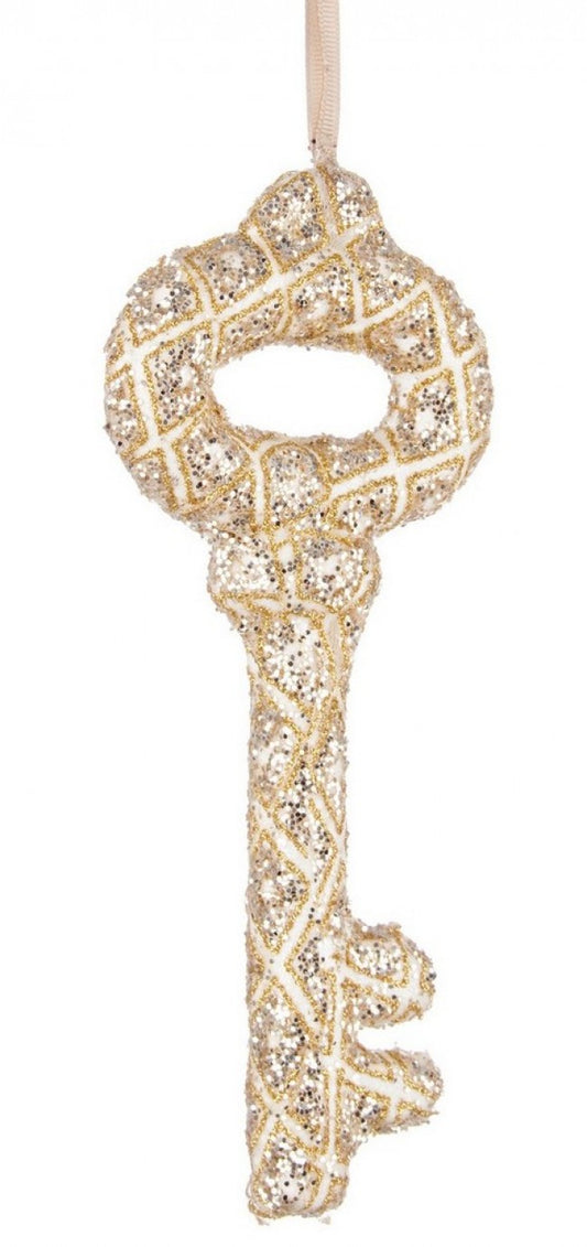 4x Colgante de diamantes con llave dorada