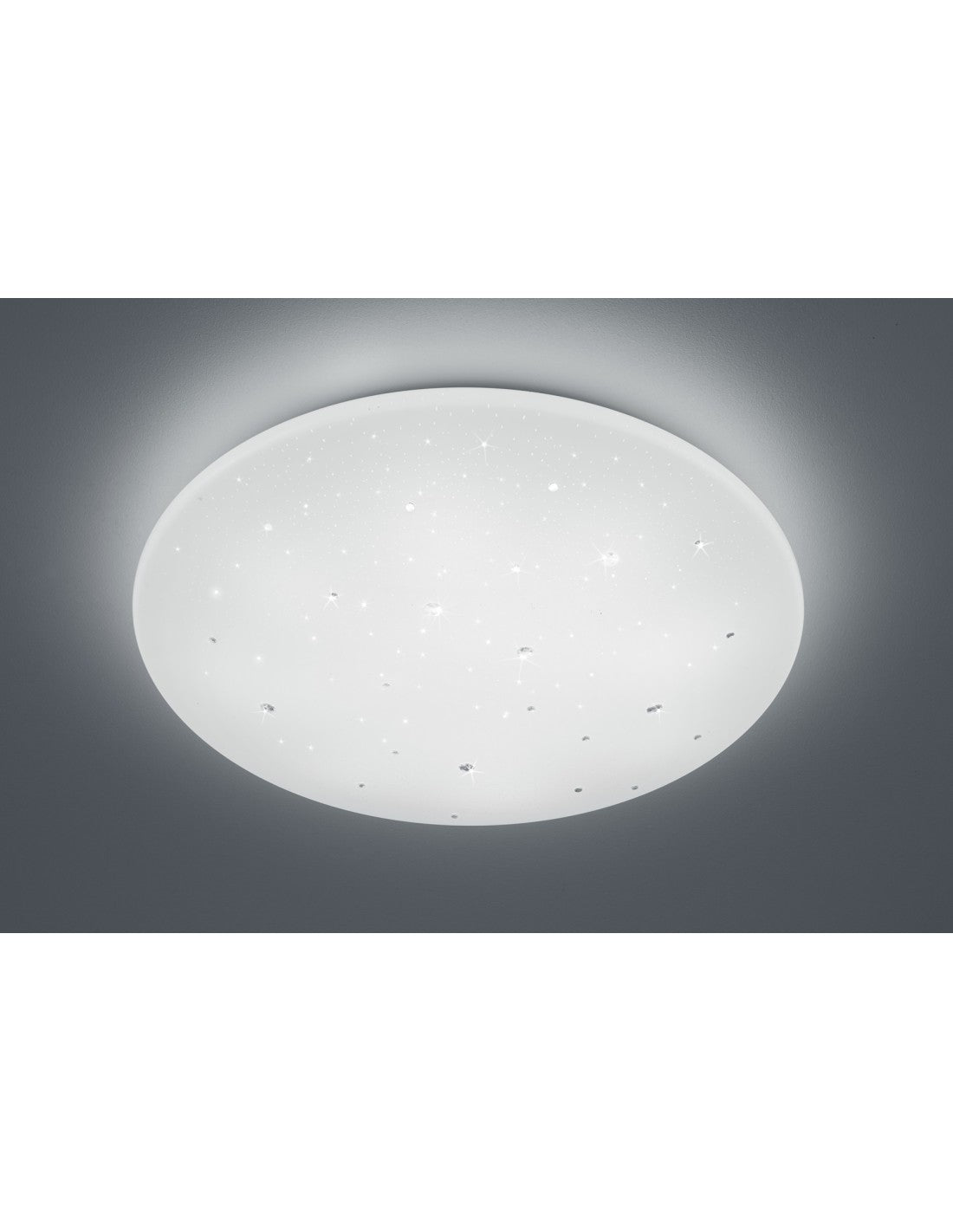 Lámpara de techo LED moderna regulable Achat Ø60 cm blanca Trio Lighting