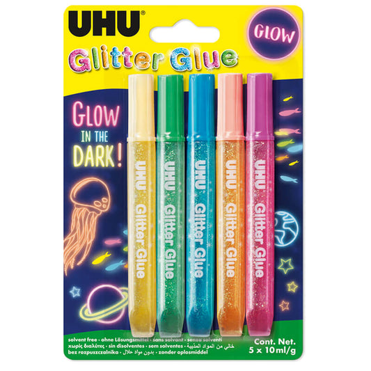 Pegamento con purpurina Pcs.5 Glow | Uhu - Vertecchi Roma